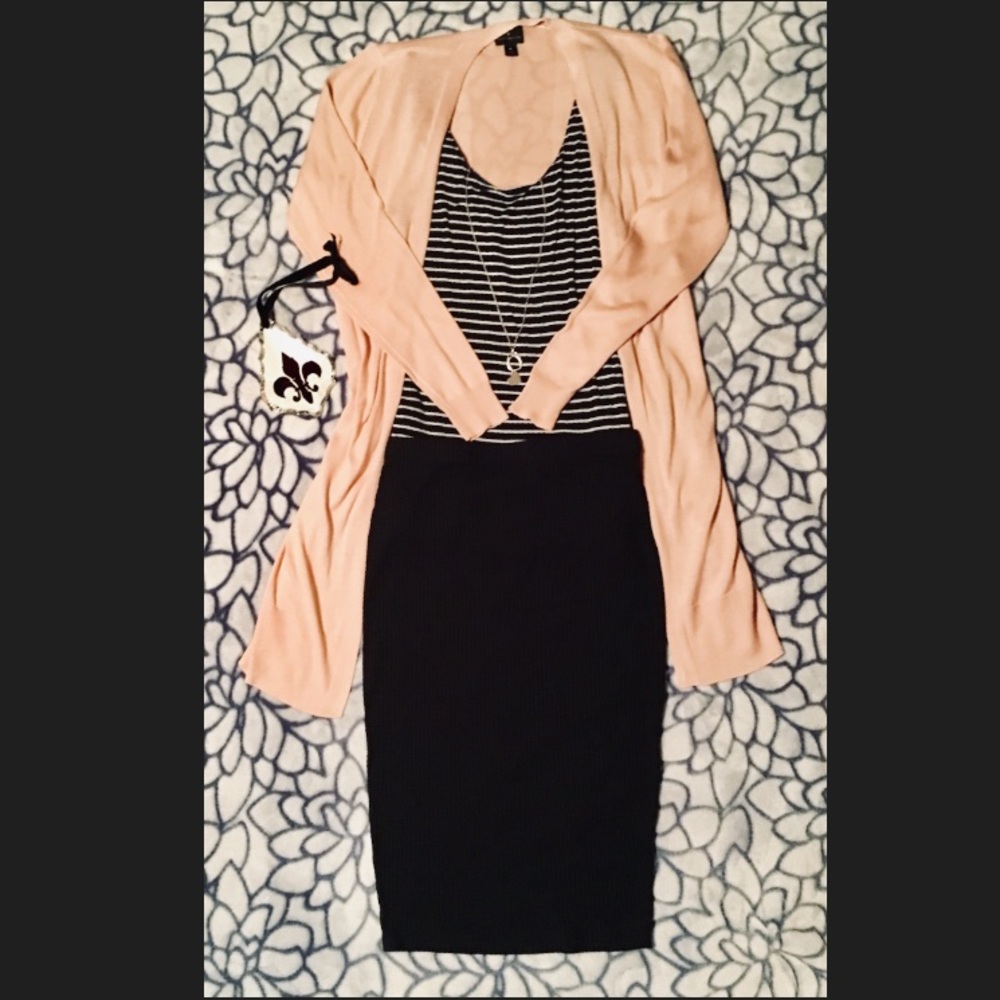 💎Black, stretch pencil skirt